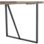 Une table de salle à manger rectangulaire rétro minimaliste avec un dessus spécialement texturé et des pieds en métal noir. Plateau de table contemporain en bois aggloméré minimaliste texturé. Capable de donner aux gens une beauté visuelle avec des règles.-576594560-576710967