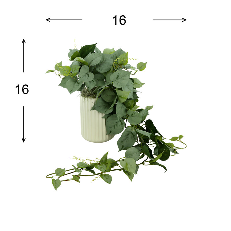 Midcre Faux Ivy Plant in Ceramic Vase