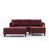 100 % polyester rouge bordeaux est en rupture de stock