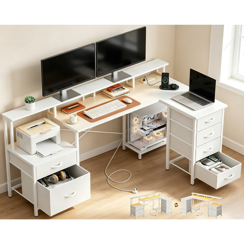 L-Shaped Computer Desk