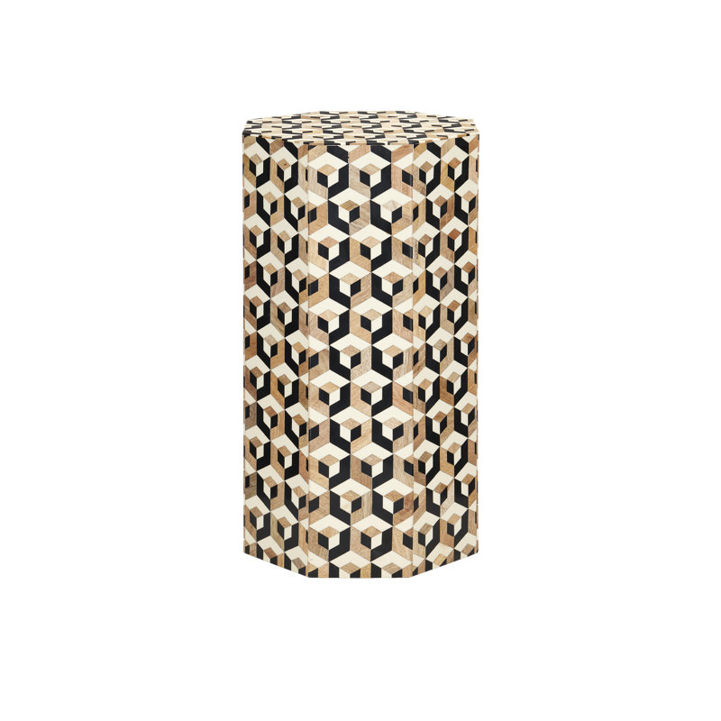 Geo Solid Wood End Table