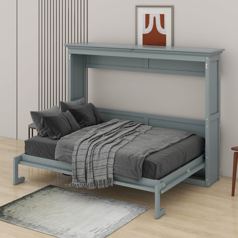 Lit escamotable en bois, peut être plié en armoire
