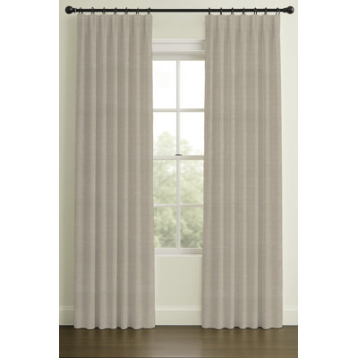 Ellora Embroidered Cotton Curtain in Natural