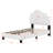 Upholstered Platform Bed With Cloud-Shaped Headboard