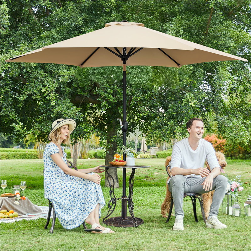 Charlean 269cm Tilt Parasol, Tan