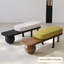 Banc rembourré en bois massif blanc-1035391166-1035391167