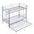 METAL BUNK BED WITH TRUNDLE  SILVER