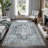 GLN Rugs Vintage Collection - Machine Washable Area Rug, Vintage Washable Rug, Non Slip Area Rug, Low Pile Living Room Rug, Bedroom Rug, Bathroom Rug - Easy Clean (Brown and Gray Area Rug)-998870026