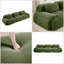 Canapé en velours côtelé vert olive de qualité supérieure 3 places - Modulaire, sans assemblage, confort ergonomique pour le salon et la chambre à coucher-1420943200
