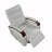 1Pc Swivel Gliding With Recliner Function Faux Leather Upholstered Solid Rubberwood Arms Living Room Furniture, In Smoke Color