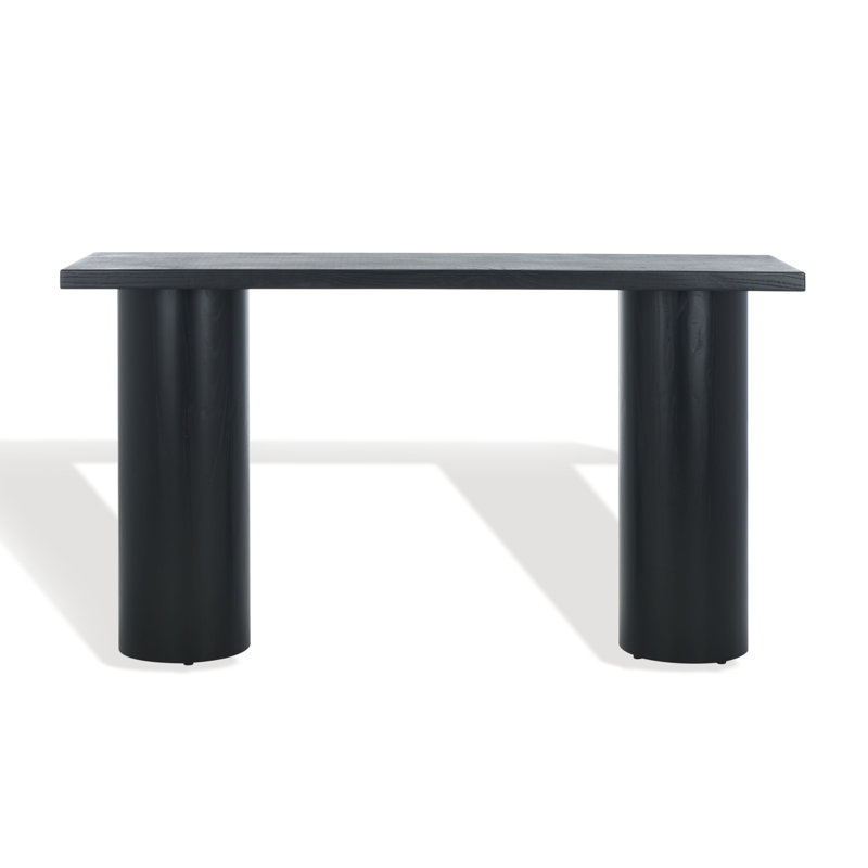 Console en bois massif Dorinne, Noir