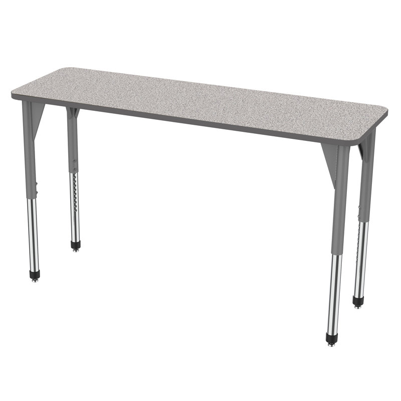 Table d'activités rectangulaire à hauteur réglable Premier Series Whiteboard, H 42 po L 72 po x l 24 po, Gris