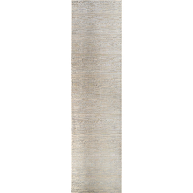 High-Low Preston Rug, Runner 2'7" x 10', Beige/Gray