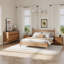 Ensemble de chambre à coucher 3 pièces, commode 6 tiroirs et 2 tables de chevet, brun