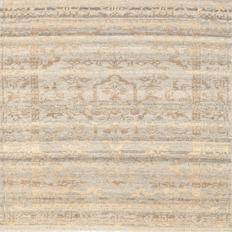 Tapis beige contemporain, Carré 3 pi