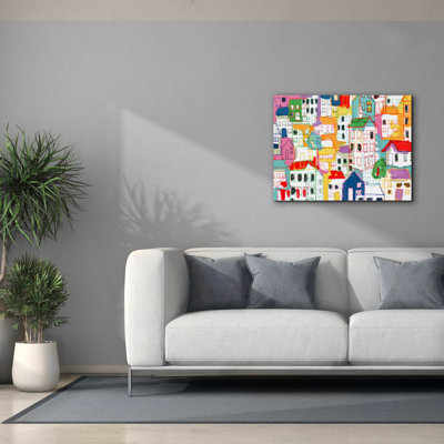 'City Life' by Linda Woods Canvas Wall Art