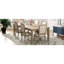 Table de salle à manger rustique pour 6 personnes avec table extensible en bois massif, chaises rembourrées, 2 tiroirs, fabrication charmante à 7 tables, rangement au look moderne