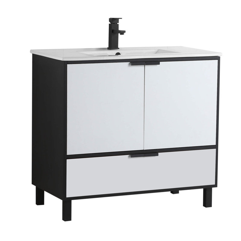 Ensemble de meuble-lavabo simple 36 po, Blanc