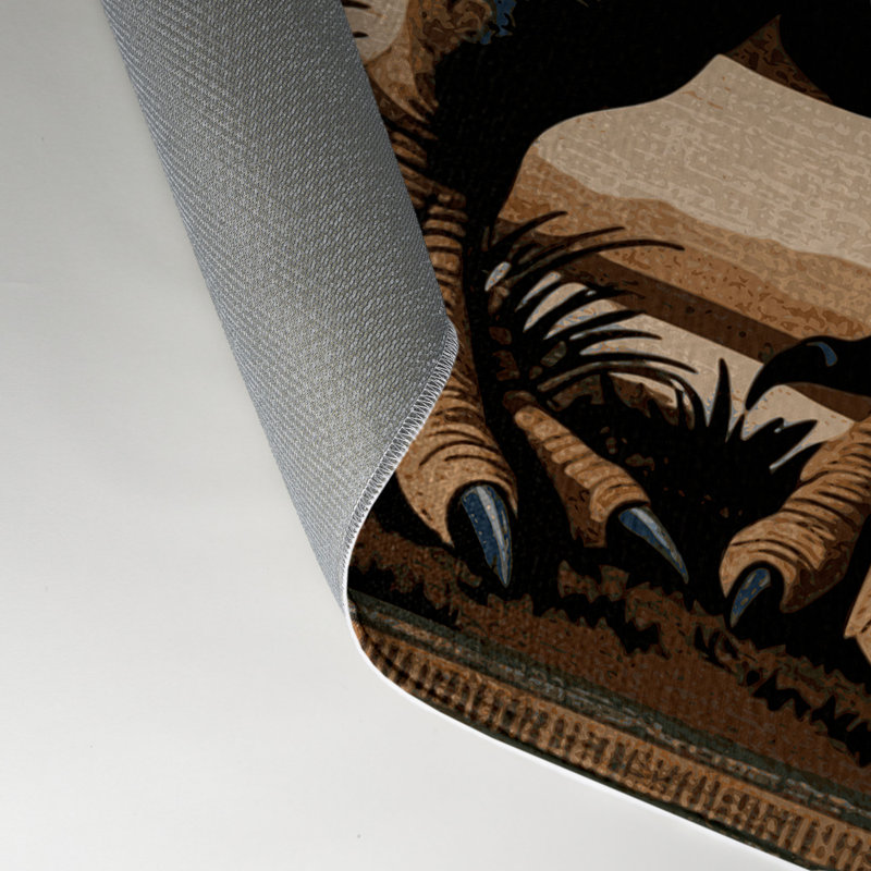 Tapis brun intérieur et extérieur Dinosaurs, Rectangle 9 pi x 12 pi