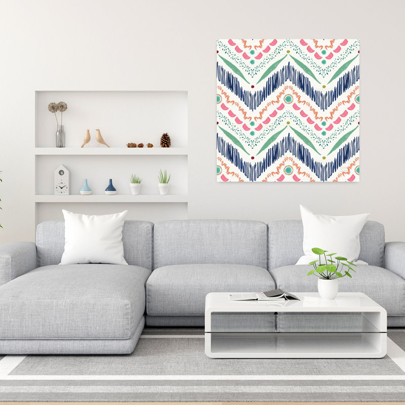 The Tropics Pattern Via Abstract Contemporary Art, 36" H x 36" W