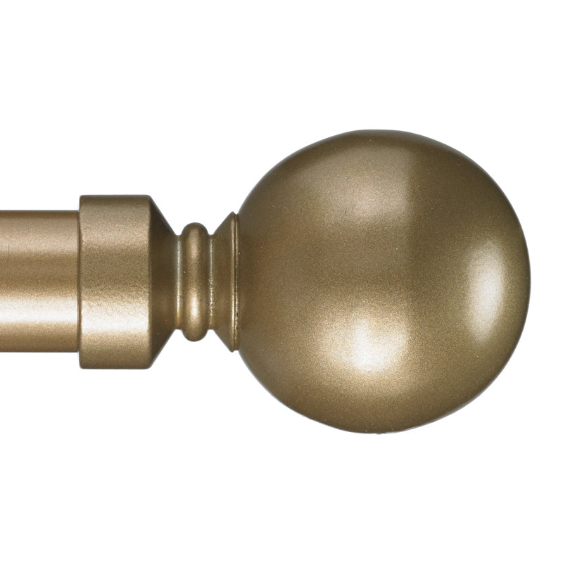 Tringle à rideaux simple Tatman, Champagne, H 3 po x l 120 po x P 3,38 po