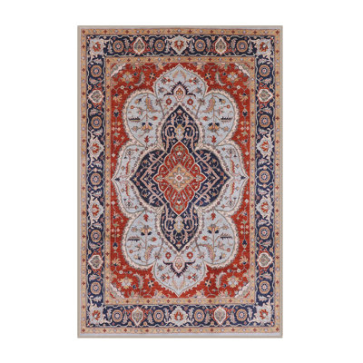 Tapis oriental rouge / bleu Lampron