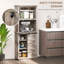 Kitchen Buffet With Hutch, Pantry Storage Cabinet With Sliding Barn Door, Adjustable Shelf