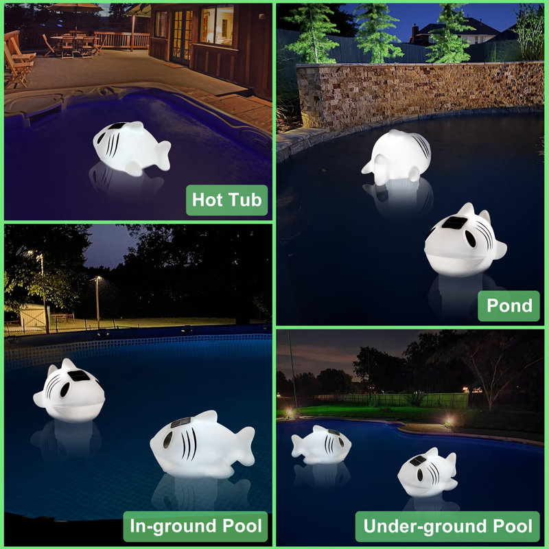 Shark Pool Floater Dispenser With Light,Easy Opening Pool Tab Holder For Swimming Pool,Adjustable Flow, Unique Added Buoyancy, Weather Durable PP & ABS