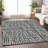 Premium Machine Washable Prisco Black Rug-1487854520
