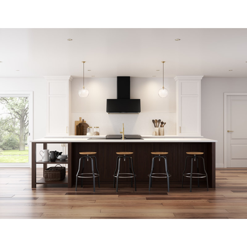 Zephyr Mesa 90 cm. Wall Mount Range Hood with LED Lights, Matte Black