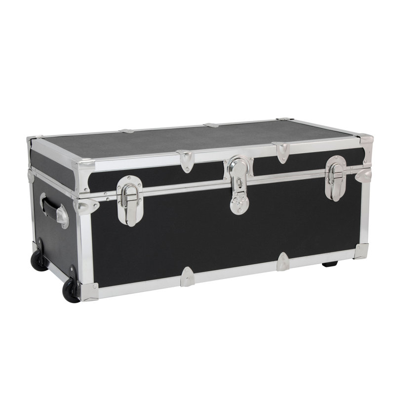 Cambell Manufactured Wood Camp Trunk / Footlocker, Black