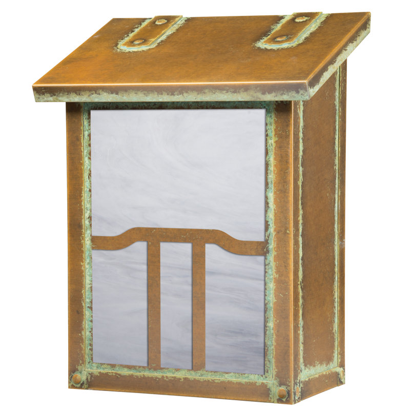 Boîte aux lettres murale Winterbourne Down Cloud, Vert nouveau, Blanc vaporeux