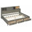 Wooden Daybed With 3 Storage Drawers, Upper Soft Board, Shelf, And A Set Of Sockets And USB Ports-1377707929-1377707930