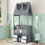 Structure de lit simple en bois, gris-797573475-797573472