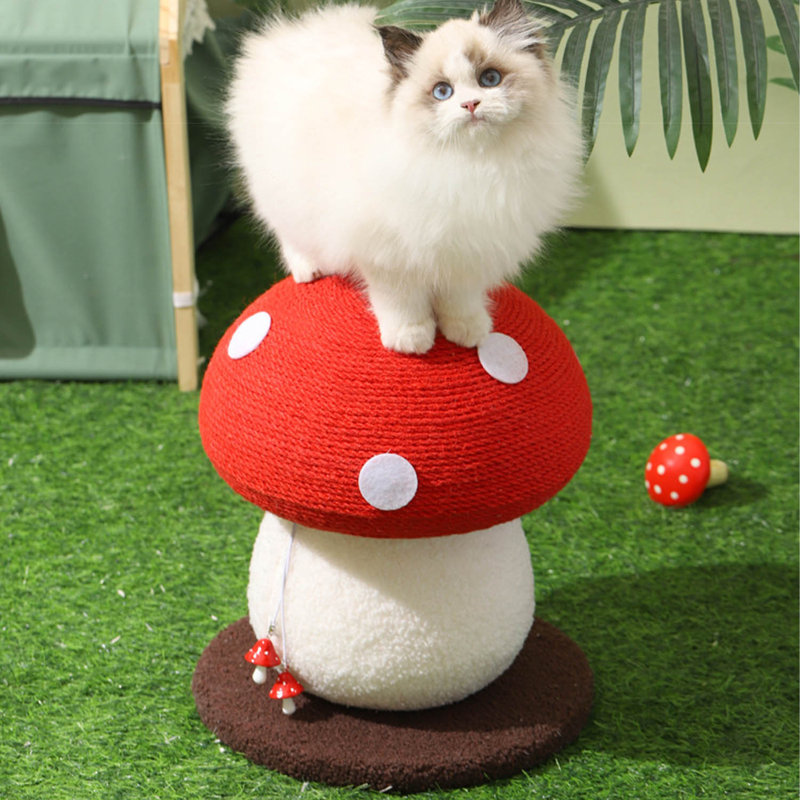 Poteau à griffer champignon pour chat