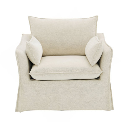 Chaise en lin Shane avec 2 coussins
