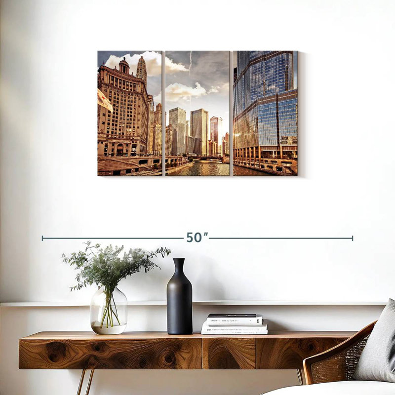 Rorry Chicago Riverwalk, 20" H x 33" W