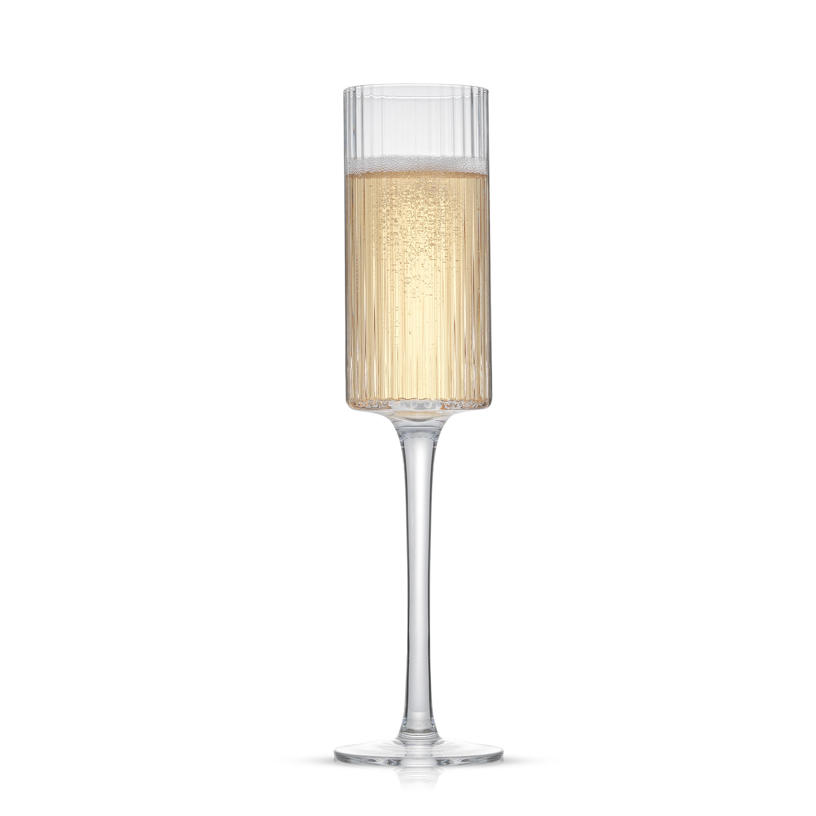 JoyJolt Elle Fluted Champage Glasses, 6oz