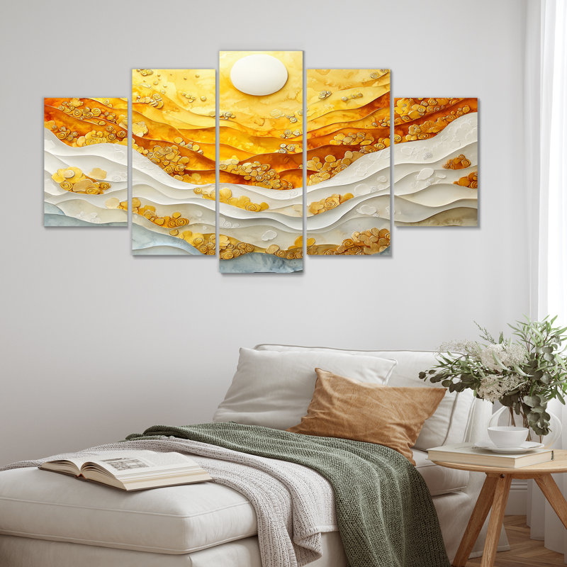 Earley - art mural vagues côtières - art mural nautique pour le salon