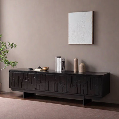 Meuble télé noir à design créatif personnalisé