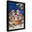 Cadre noir avec adorables chatons de Noël-121052926