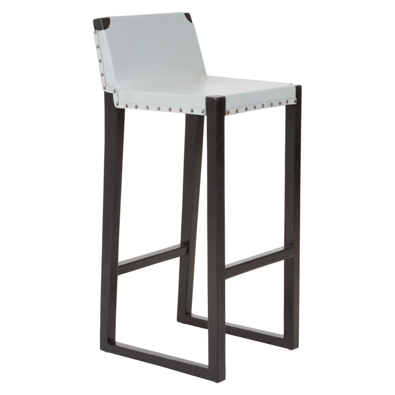 Natalie Solid Wood Counter Stool, White