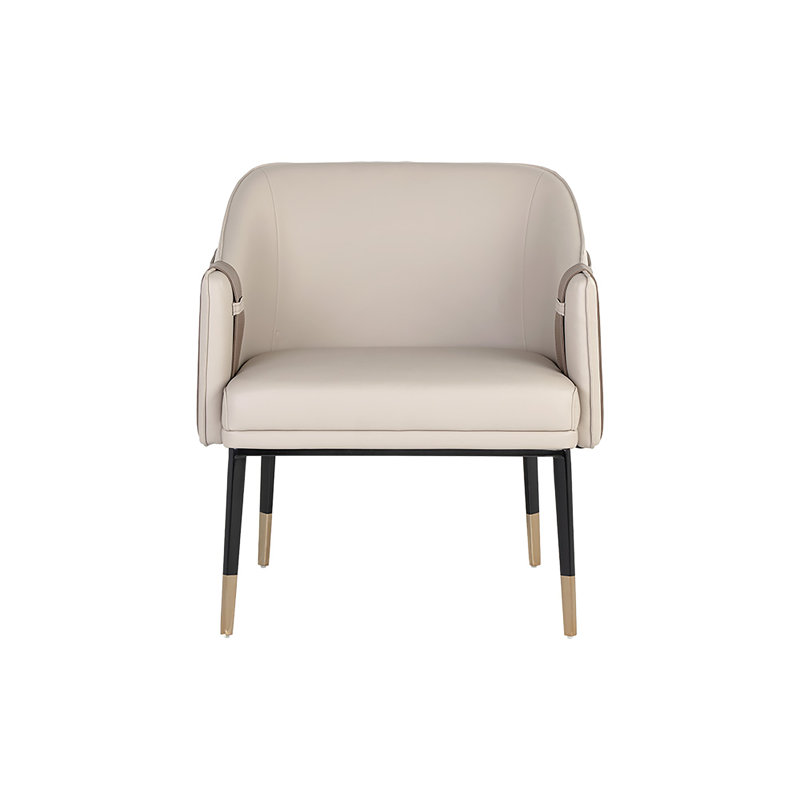 Mullinville Faux Leather Club Chair, Beige