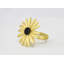 Rond de serviette en métal mat tournesol doré, ensemble de 4-86859991