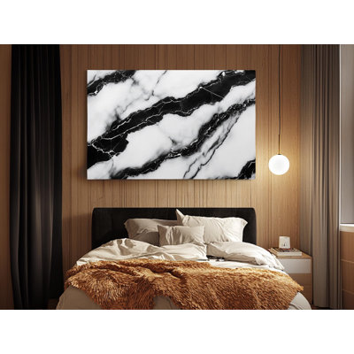 Black and White Marble Texture on High-Quality Canvas Print - Handcrafted Wall Decor - Stylish Art - Gift - Wall Decor