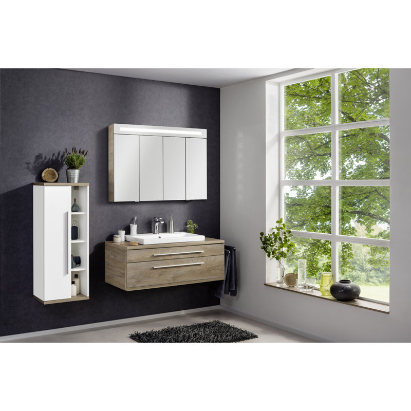 Stanf Bathroom Cabinet, White, Left