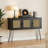 47.2" Console Table With Storage, Entryway Table, Sofa Table For Hallway, Black-1939343525