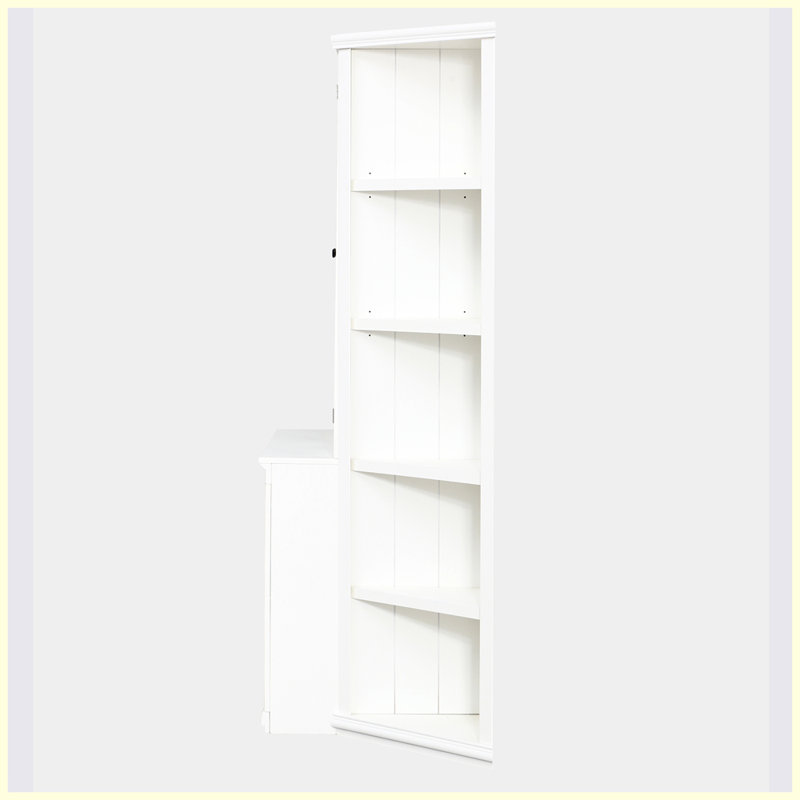 Modern Tall Cabinets and Two Triangle Sided Bookshelves for Hallways, Living room, 75.25" H x 105.5" W x 24.25" D