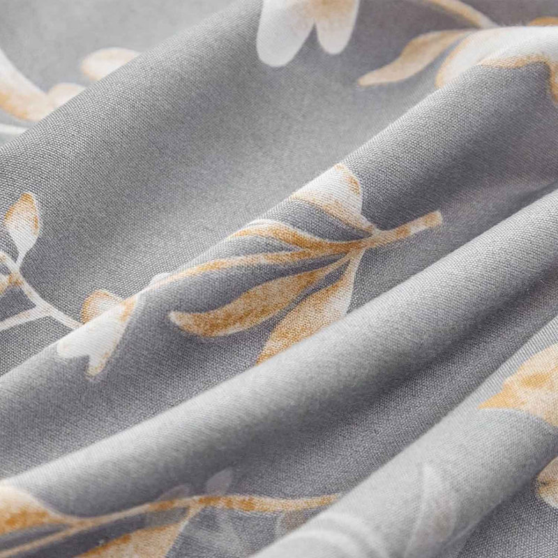 Microfiber Floral Duvet Cover with Pillowcases