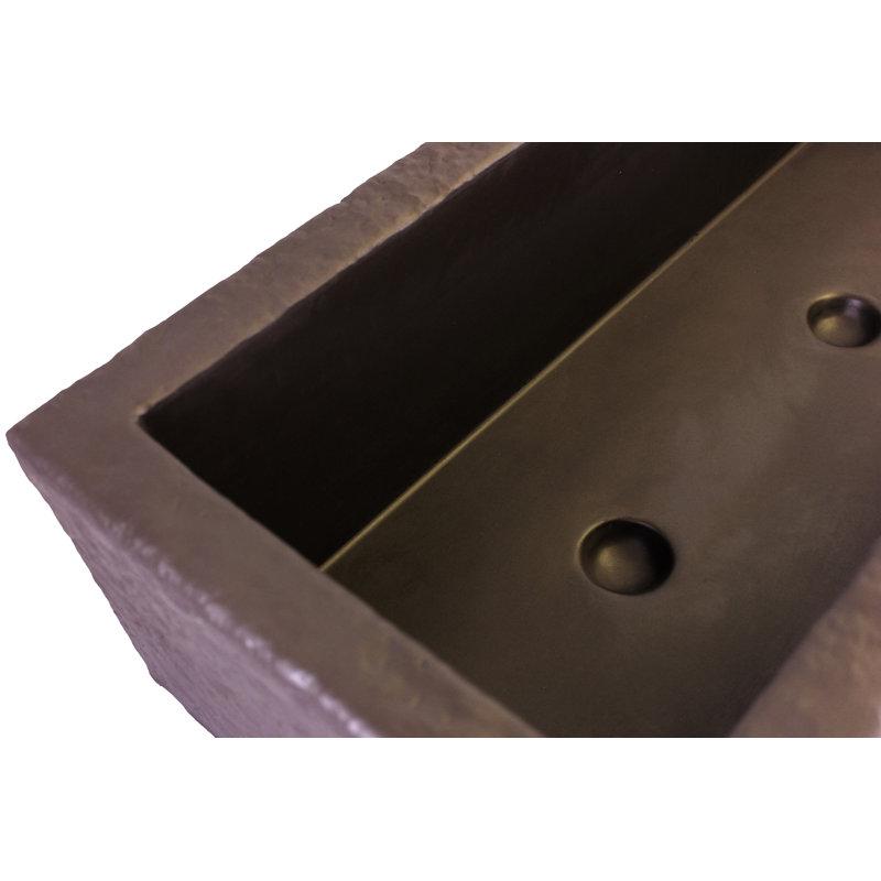 Extra Large Bronze Resin Rectangular Trough Planter